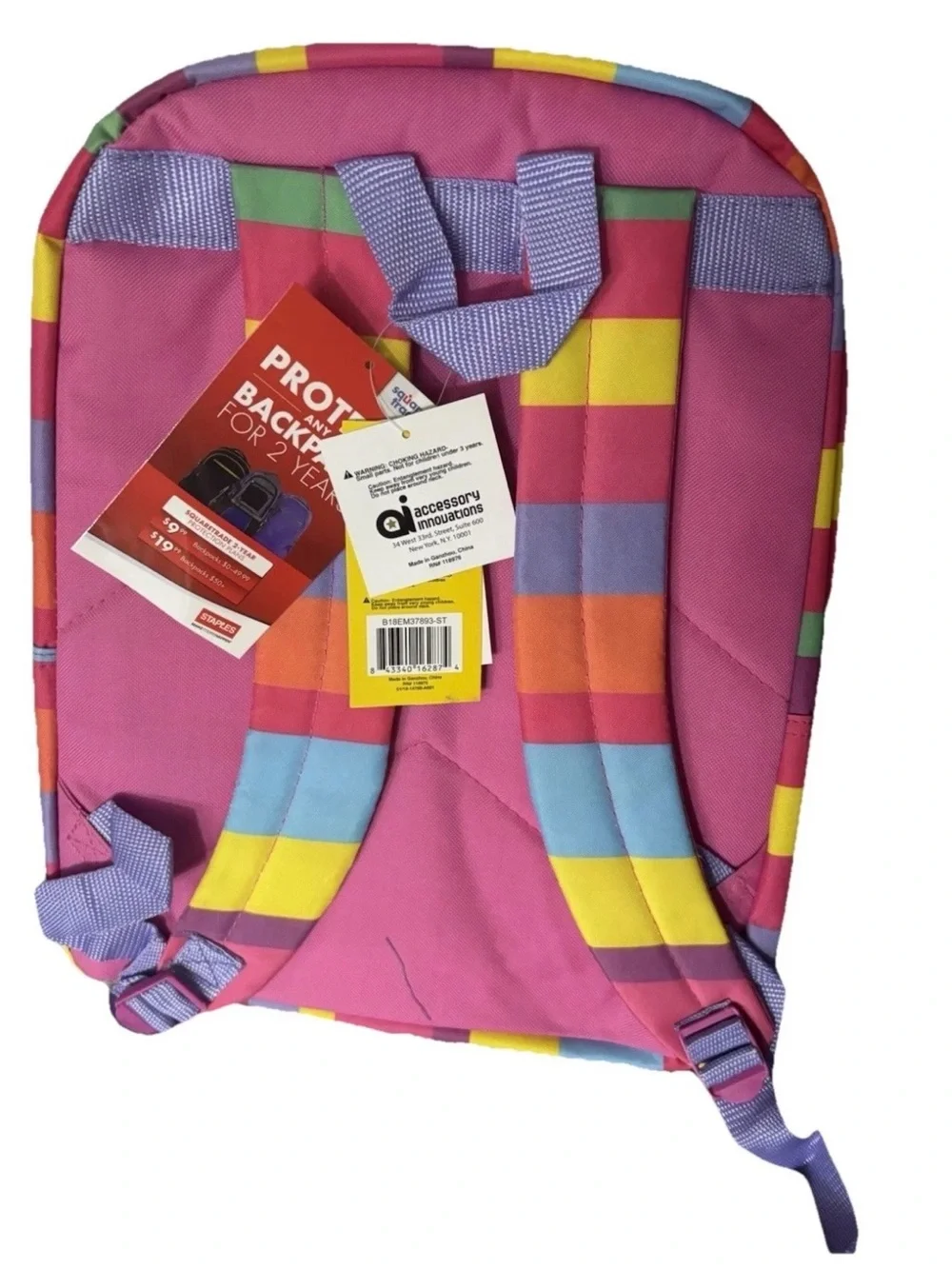 Kids Rainbow Unicorn & Emoji Backpack - Pink